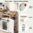 Modern Mobile Kitchen Island With A Drawer, A Cabinet With Sliding Doors, An Open Shelf, And Side Shelves And Drop Leaf