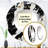 Black And White Paint Stroke Fight - Abstract Shapes Mirror, White Round Unique Wall Mirror, Printed Metal Art-99621793