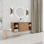 Meuble-lavabo mural 48 po avec lavabo d'art en céramique et 2 tablettes de rangement, porte à fermeture en douceur, emballage KD, contreplaqué-34214430