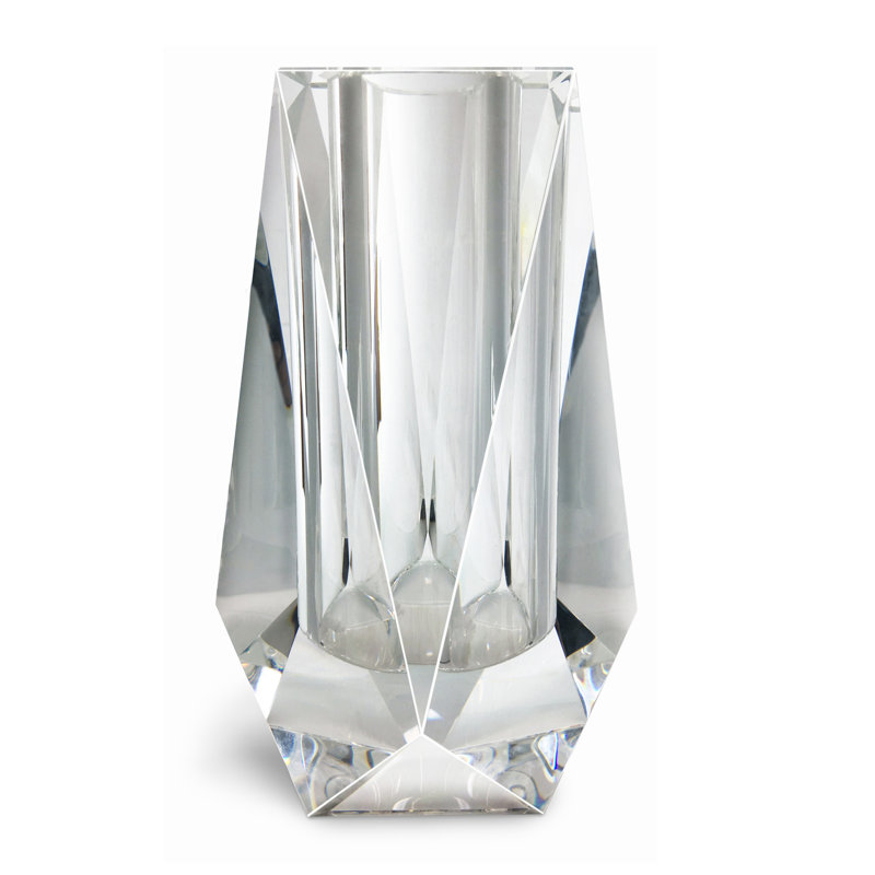 Vase de table à facettes en cristal Lesley