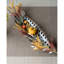 Décoration murale en métal 12,5 po x 3 po x 37,5 po avec grille, touche rétro, 100% fer, style art 12,4 x 3,1 x 37,4 chatoyant argenté