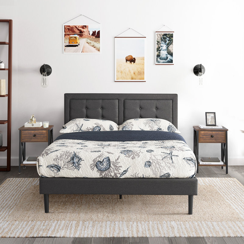 Kempst Steel Piece Bedroom Set, Brown, Queen