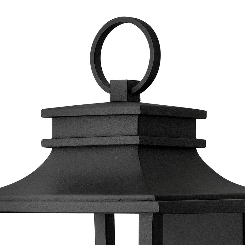 Sullivan Outdoor Wall Lantern, 18.3" H x 9" W x 10" D, Black, Incandescent