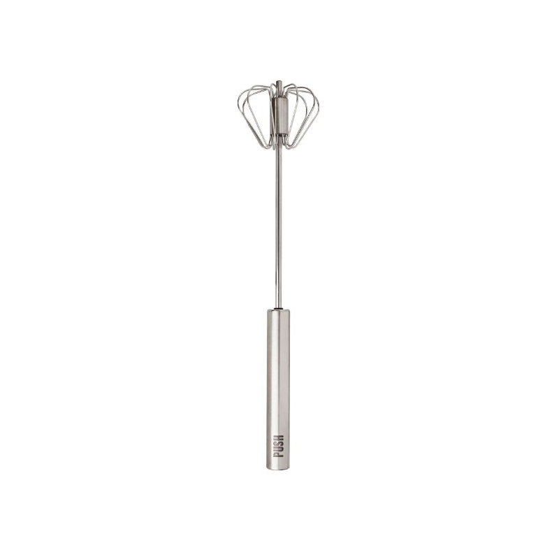 12" Stainless Steel Hand Push Rotary Whisk