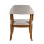 Structure en bois avec chaises rembourrées avec accoudoirs (ensemble de 2)-1435148375