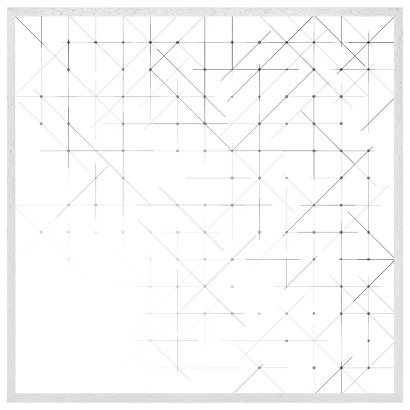 Single Picture Frame Wall Art, 51cm H x 51cm W x 4cm D, White