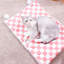 Couverture chaude pour animal de compagnie à carreaux, 19,69 po x 15,75 po, rose-131214734