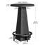 Table bistro 37,4 "H, petite table bistro avec repose-pieds