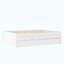 Lit plateforme double avec lit gigogne et 2 tiroirs, lits en bois massif avec barre d'alimentation, blanc-282960251-282960249