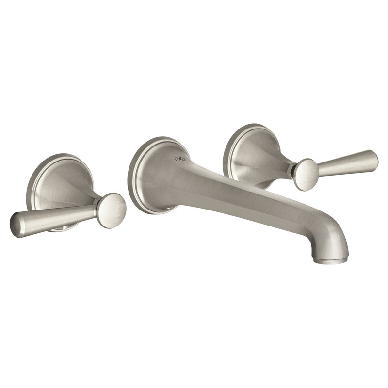 Fitzgerald Wall Mounted Bathroom Faucet, Brushed Nickel