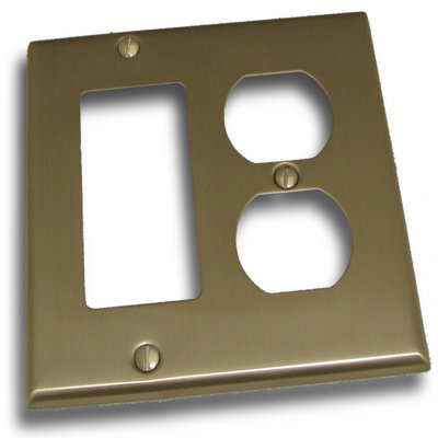 2-Gang Duplex Outlet / Rocker Combination Wall Plate