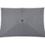Parasol rectangulaire gris 6,5 x 10 pi avec manivelle et inclinaison, imperméable à l'eau - Toile pour espaces extérieurs Manivelle lisse, bouton-poussoir - Piscine-131141246