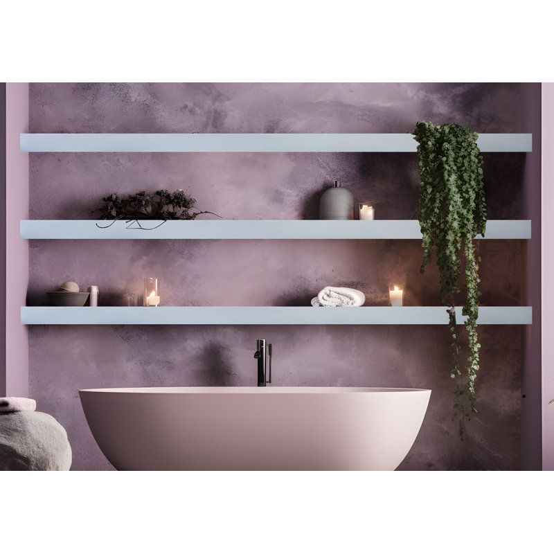 Emerald Lee 3 Piece Oak Floating Shelf, Gray, 4"H x 58"W x 6"D
