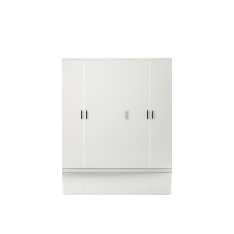 Berend 5 Door Manufactured Wood Wardrobe