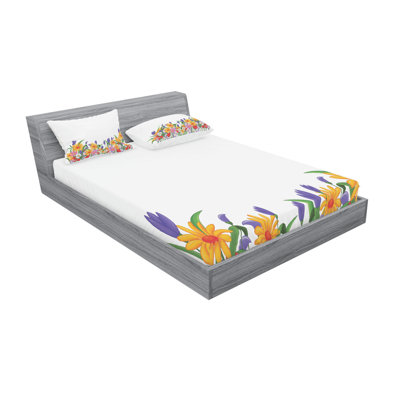 Microfiber Floral Sheet Set