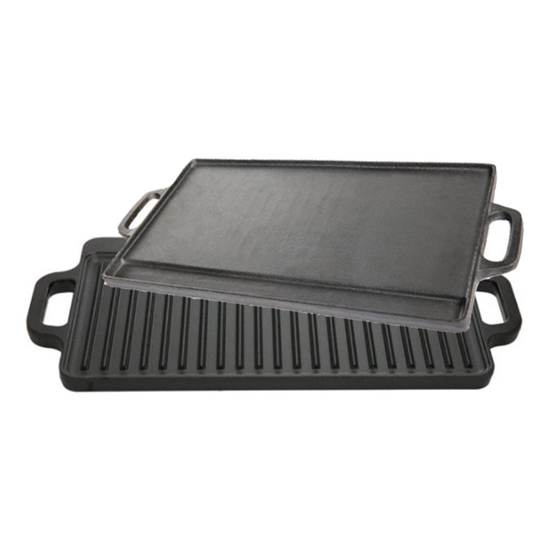 Starcraft 9 in. Cast Iron Rectangular Grill and Griddle Pan