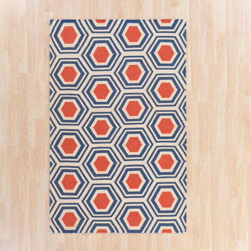 Larksville Wool Geometric Indoor Rug, Rectangle 8' x 11'