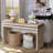 Antique Natural Farmhouse Console Table with Double Board Suspension Design, Ideal for Entryway, Hallway and Living Room Use-904084435-904084432