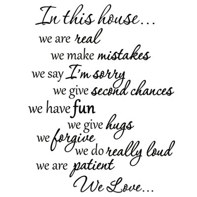Adhésif décoratif «In this house We Do Family»