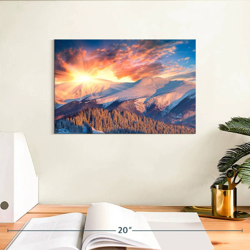 Alvord Snowy Mountain Sunrise, H 8 po x l 12 po