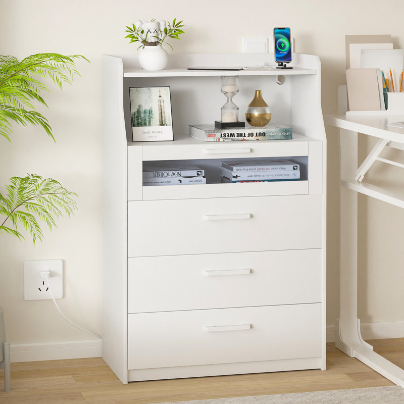 Commode avec port USB et prises intégrées