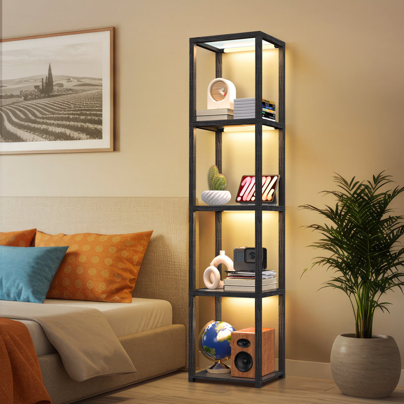 67" Column Floor Lamp With Remote&APP and Built-in LED Lights