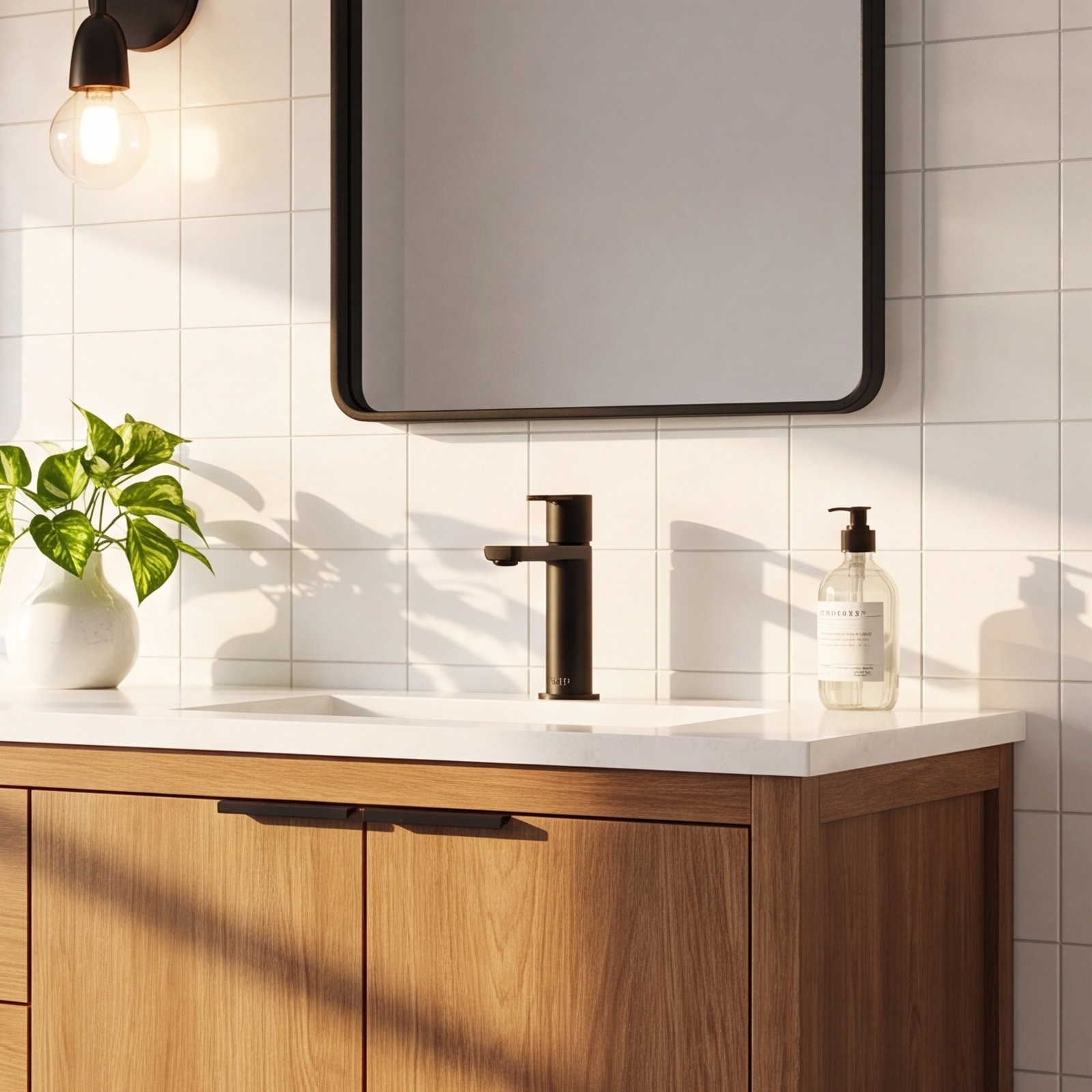 Halsey Single-Hole Bathroom Faucet, Matte Black