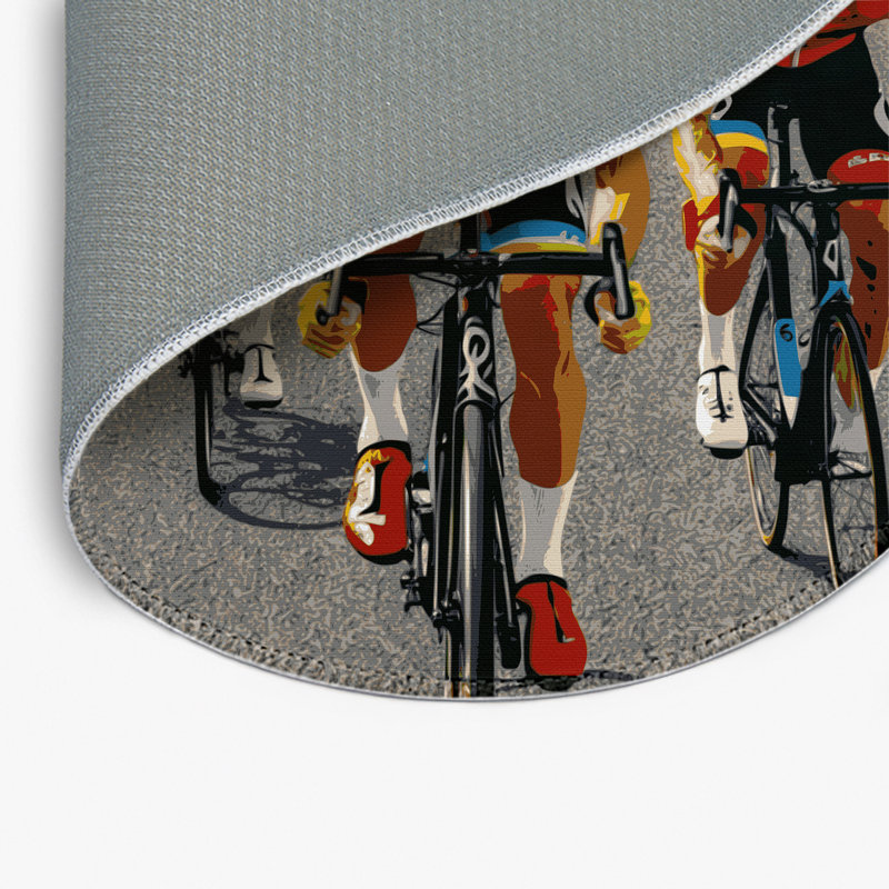 Tapis intérieur et extérieur gris Transport, Rond 5 pi
