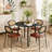 35" Drop Leaf Folding Dining Table with Pine Legs for Small Spaces