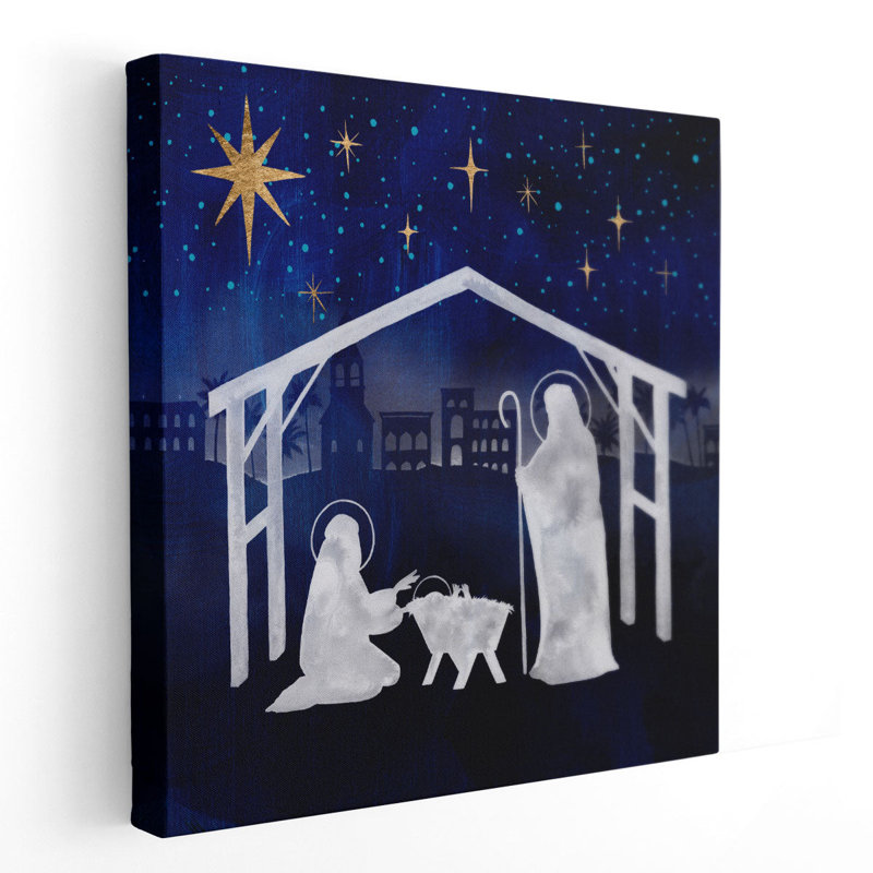 «Midnight Star Of Bethlehem I», reproduction d'art sur toile, H 12 po x l 12 po