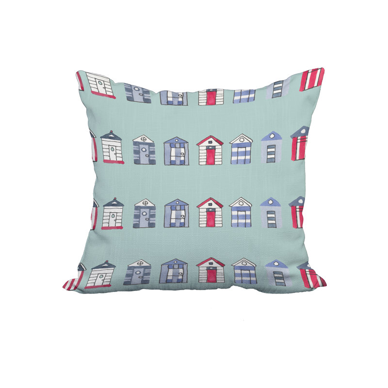 Multi Square Pillow Cover & Insert, Aqua, 18" x 18"