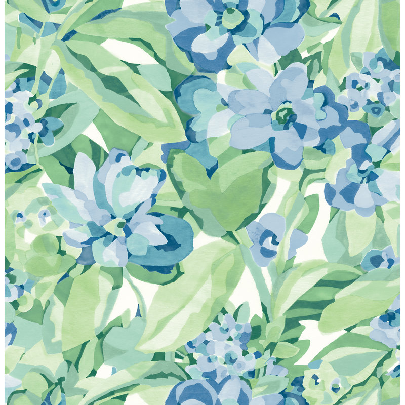 Papier peint adhésif Heather Belles Fleurs, Bleu