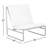 Sean Modular Outdoor Armless Lounge Chair – Powder-Coated Aluminum Patio Chair with Connected Cushions Black-66343091
