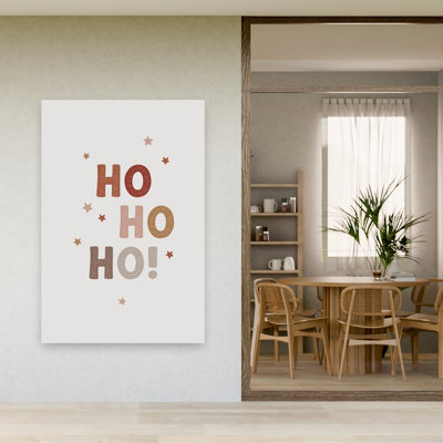 «Festive Ho Ho Ho Modern Playful Abstract Landscape Nature», reproduction d'art mural