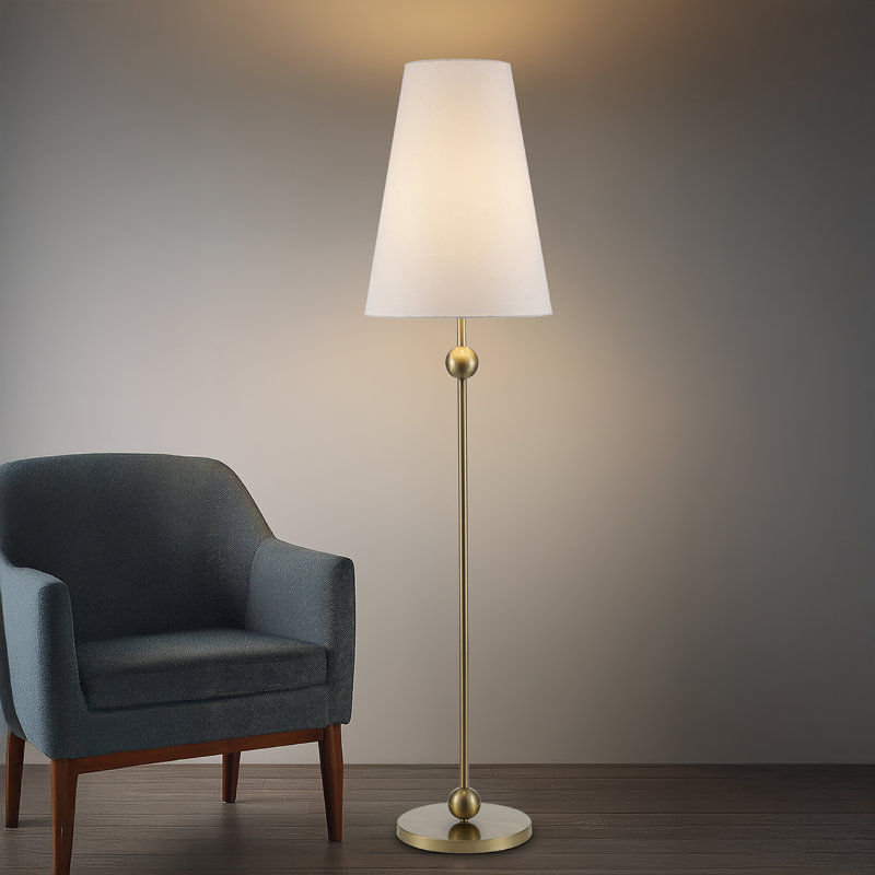 Lampe sur pied à 1 lumière Kael, Noir