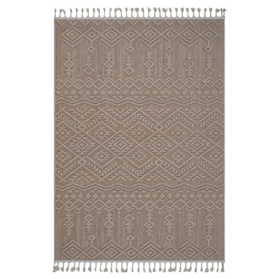Natural Traditional Indoor/Outdoor Area Rug