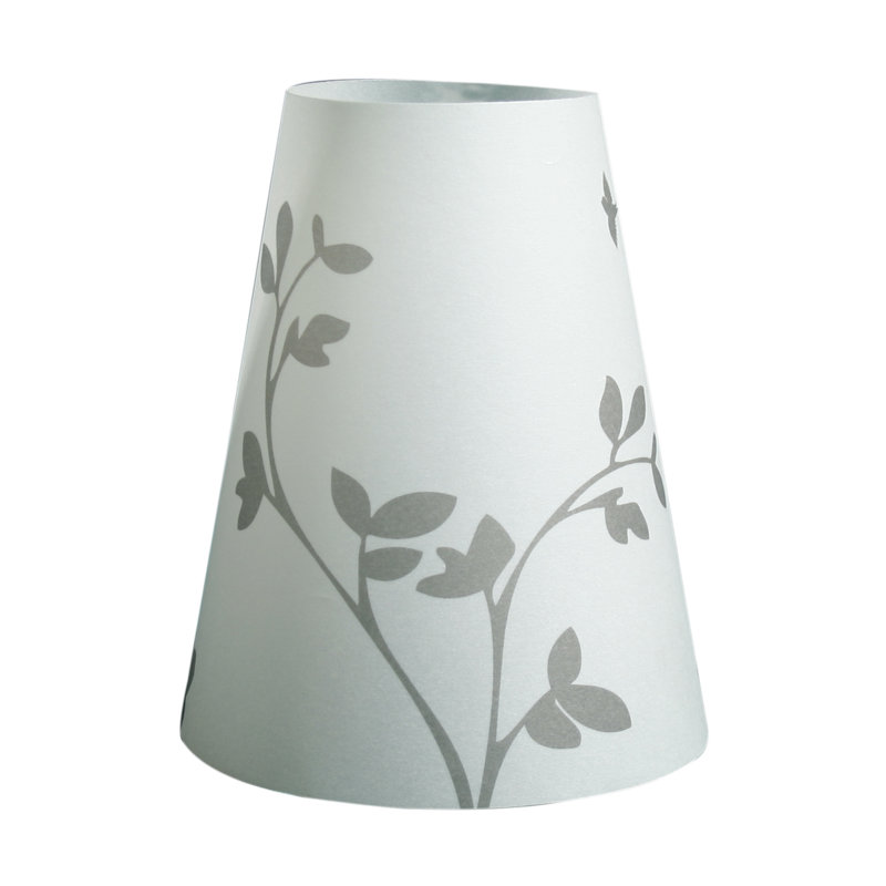 Abat-jour empire en papier H 5,5 po en gris/blanc, Ensemble de 20