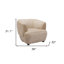 Chaise avec accoudoirs rembourrée 39 po beige et noir
