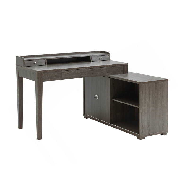 Mini bureau en L avec crédence en L pour porte de bureau en L
