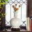 12" Antique White Porcelain Vase