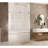 Shower Door 56 - 60" W X H, 1/4" Clear Tempered Glass, Proof , Stainless Steel Gentle Hold Handle, Brushed Nickel Exterior Water Blocking Ridge For Dry Zone Enclosure, Soft Touch Facet Edge