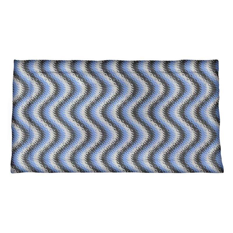 Taie décorative Katelyn Elizabeth, Microfibre, Très grand lit, Noir / Bleu
