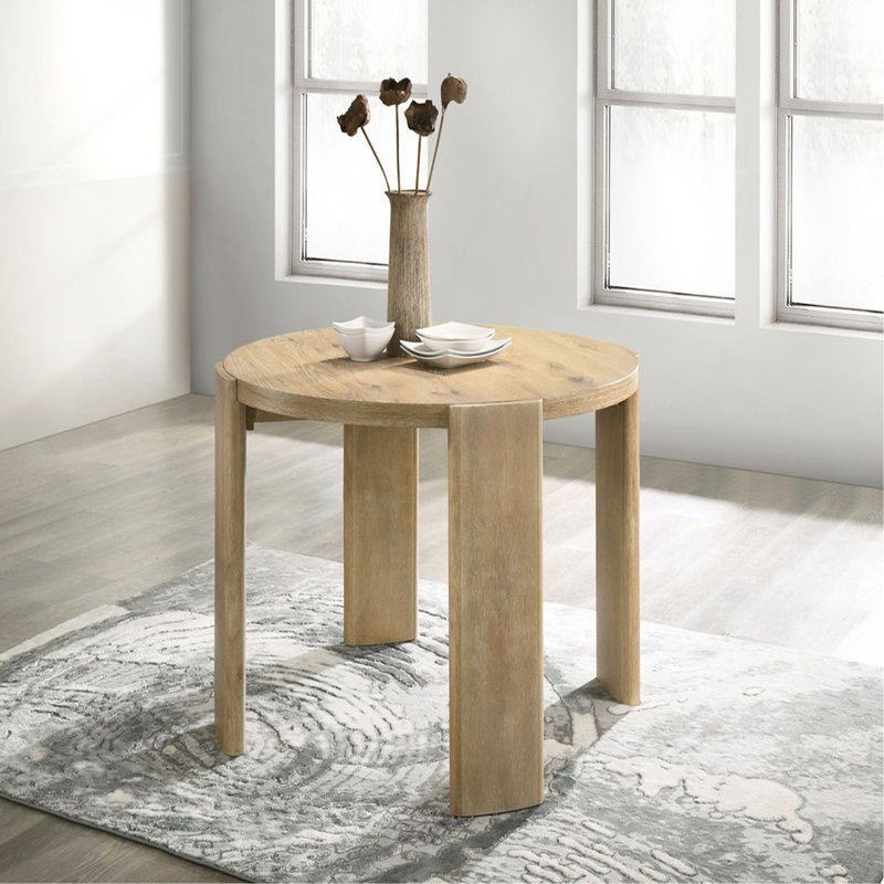 Bruno Oak Finish 47" Round Dining Table
