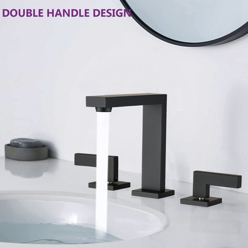 Robinet pour salle de bain à 2 poignées et 3 trous