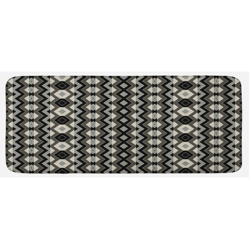 Tapis de cuisine Aztec Tribal Folk Zigzags