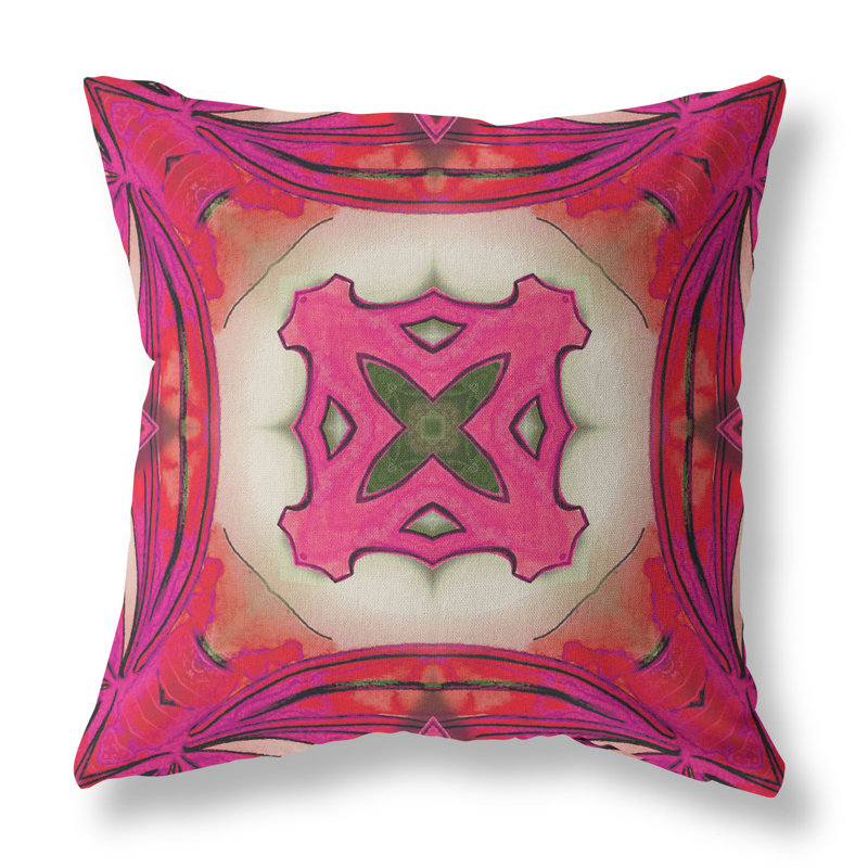Coussin intérieur pastel zippé Pastel, 18" x 18", Rose vif, Drap large