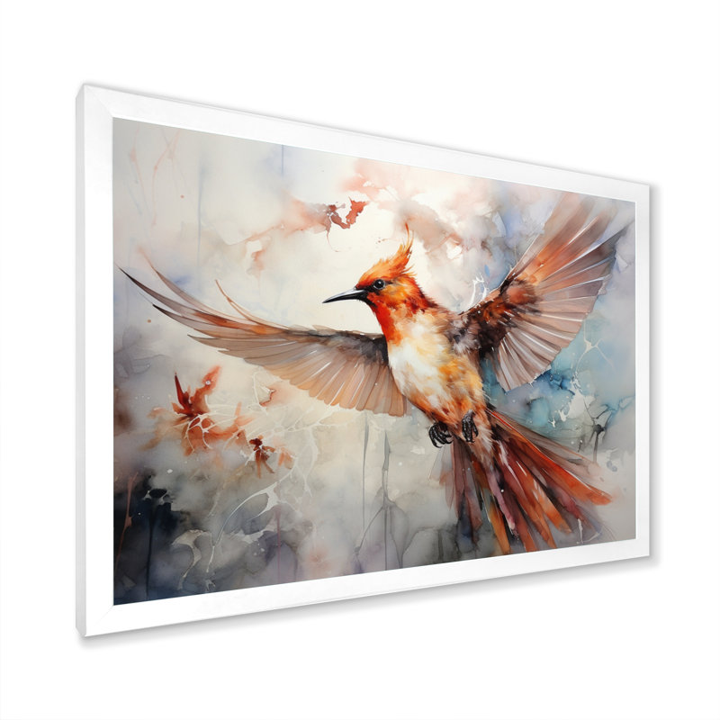 Bird Grace In Motion II - Animals Wall Art Prints, Cadre photo blanc, H 30 po x l 40 po x P 1,5 po