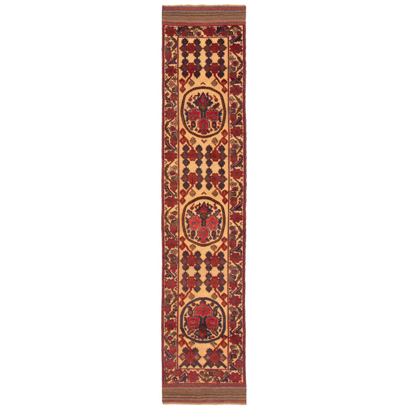 Tapis rouge tadjik ivoire 2 pi 7 po x 12 pi 2 po