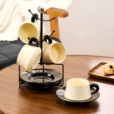 Porte-gobelet en fer forgé léger de luxe, comptoir de bar, salon, espace de rangement haut de gamme | Conception de suspension intégrée | Porte-gobelet Creative pour tasses à thé et à eau