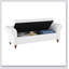 Banc de lit 63 po en tissu blanc crème Polyvalence, application moderne, confort et durabilité